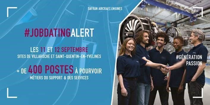 Job dating Safran Aircraft Engines : 400 postes à pourvoir !